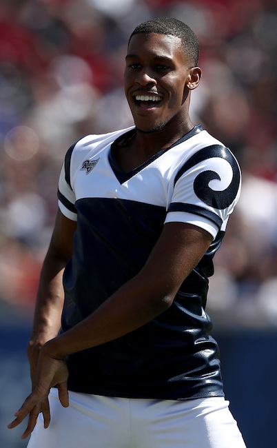 Male Cheerleaders on the RAMs, Quinton Peron